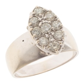 Diamond, 14k White Gold Ring