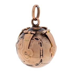 Antique 9k Rose Gold, Silver Masonic Fob