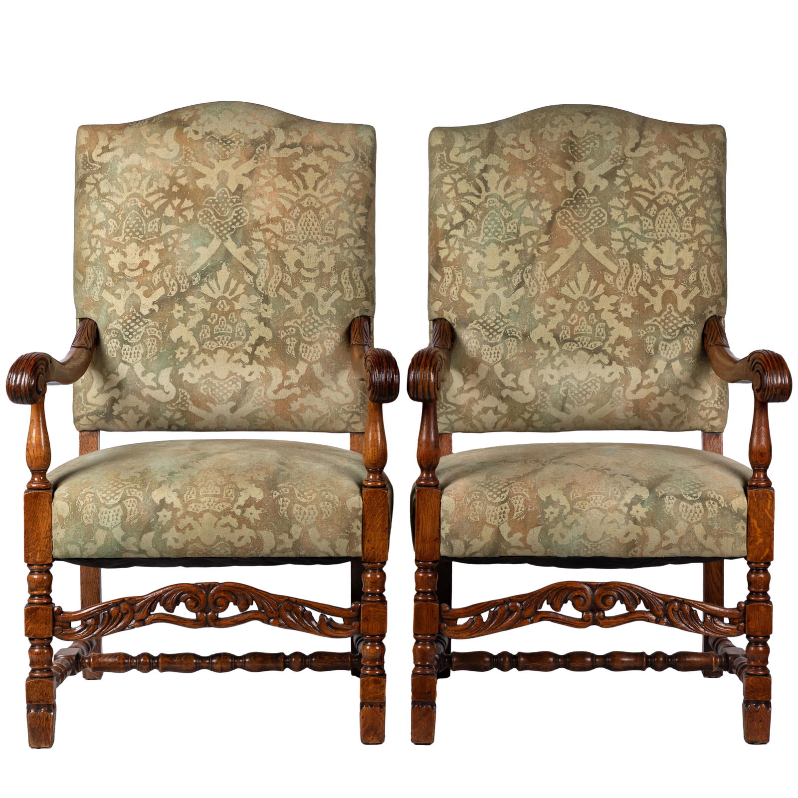 Pair Italian Baroque Style Chairs