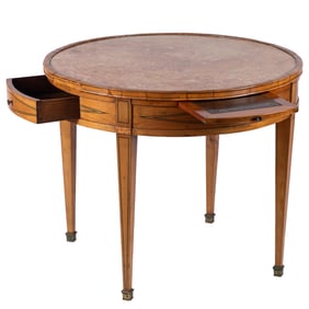 Continental Neoclassical Elm Table