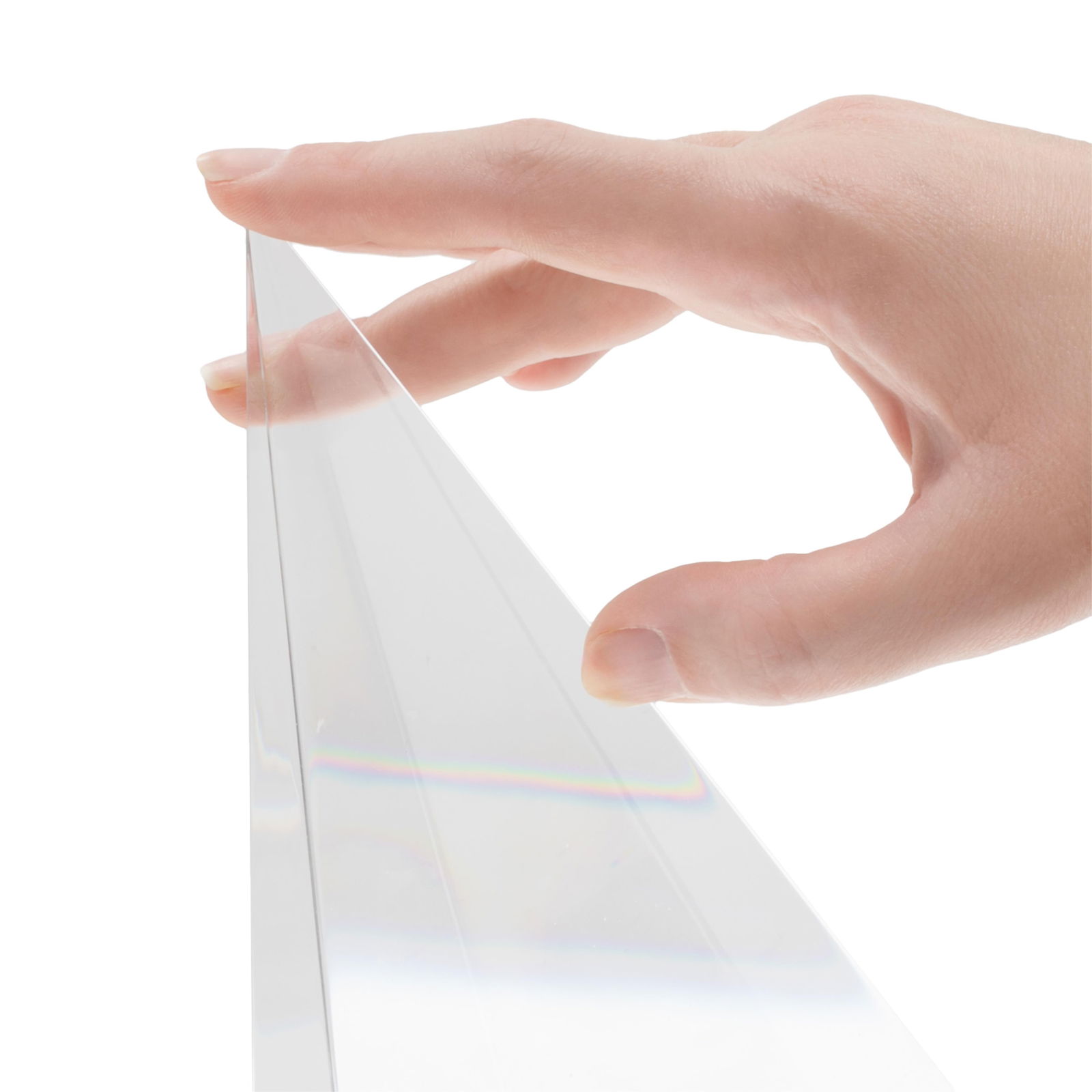 Christopher Ries (American b. 1952): Christopher Ries ( American b. 1952)'Falling Petals'Glass sculpture13in (34cm) h. 6in (14cm) l.3in (8cm) d.On a revolving stand 1in (2.5cm) 8in (20cm) sq.Inscribed; Christy/Small chip to edgeRies