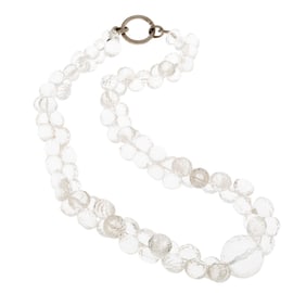 Rock Crystal, Silver Necklace