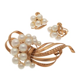 Cultured Pearl, 14k Jewelry Suite