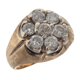 Gent's Diamond, 14k Yellow Gold Ring