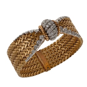 Diamond, 18k Yellow and White Gold Bracelet, Gubelin