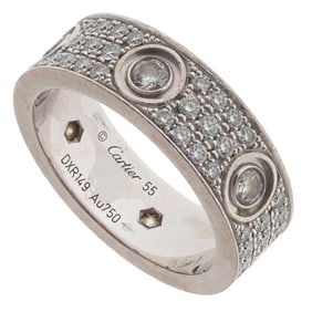 Cartier Diamond, 18k White Gold "Love" Ring