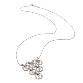 Diamond, 18k White Gold Necklace