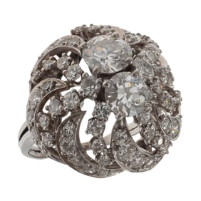 Diamond, Platinum Bombe Ring