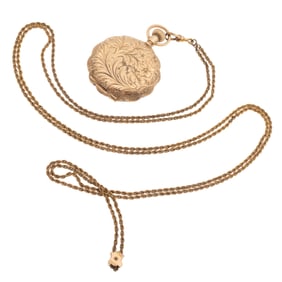 Elgin 14k Hunting Case Pocket Watch with Chain