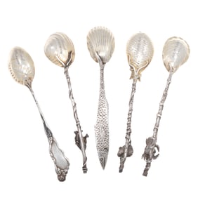 Five Gorham Sterling Narragansett Style Spoons