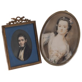 Two 19th Century Portrait Miniatures