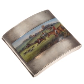 Victorian Sterling and Enamel Cigarette Case