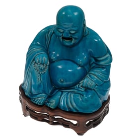 Ceramic Glazed figure of Buddha