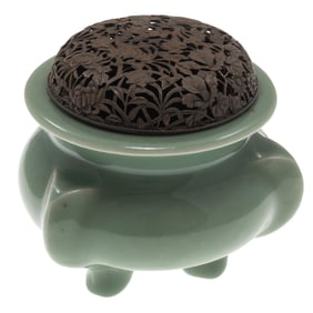 Japanese Meiji Era Celadon Censer