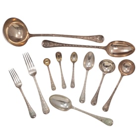 Victorian Sterling Flatware, Elizabethan Pattern