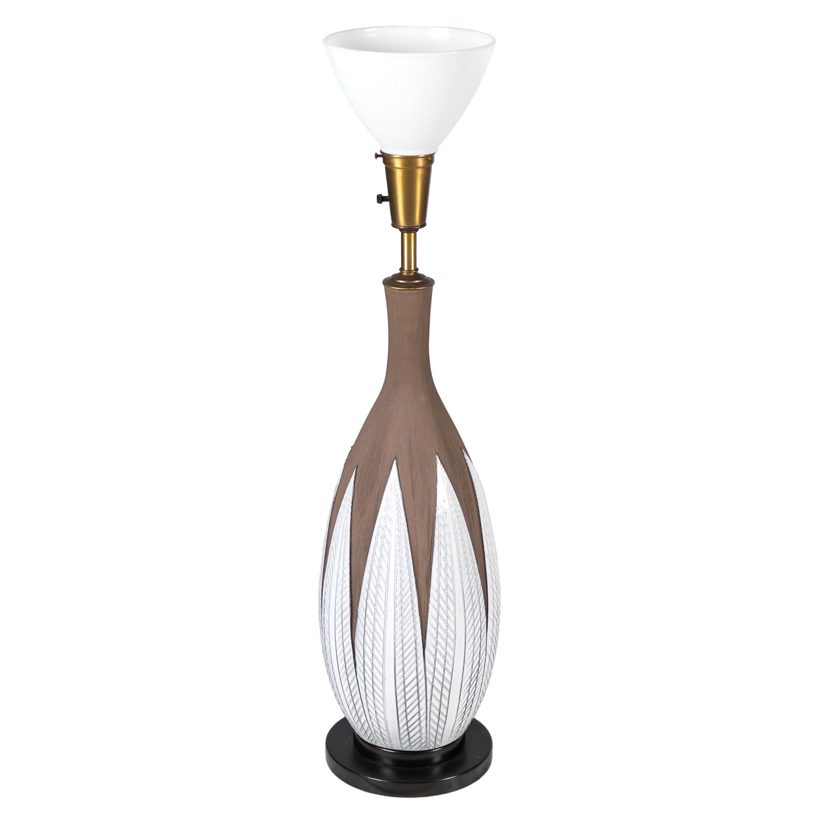 Paprika Lamp: Paprika LampAnna Lisa Thompson for Upsala Ekeby.The Mid-Century Modern design with a band of textured leaves26in (66cm) to fittings