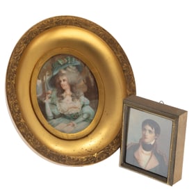 Two 18 century French Portrait Miniatures