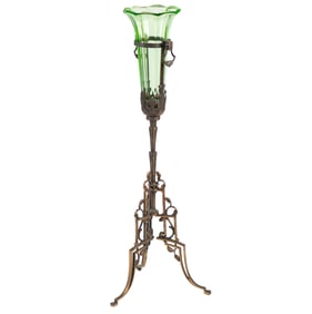 Art Deco Floor Stand and Vase