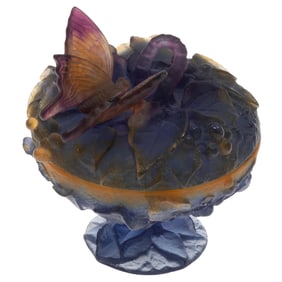 Daum Art Glass Covered Box