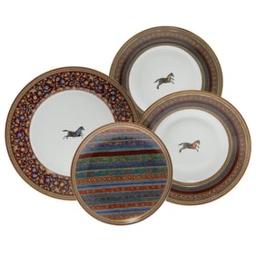 Hermes Cheval dOrient pattern Porcelain Dinner Service