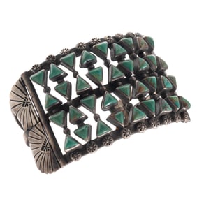 Native American Turquoise, Sterling Silver Cuff Bracelet