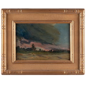 Stormy Clouds oil on board