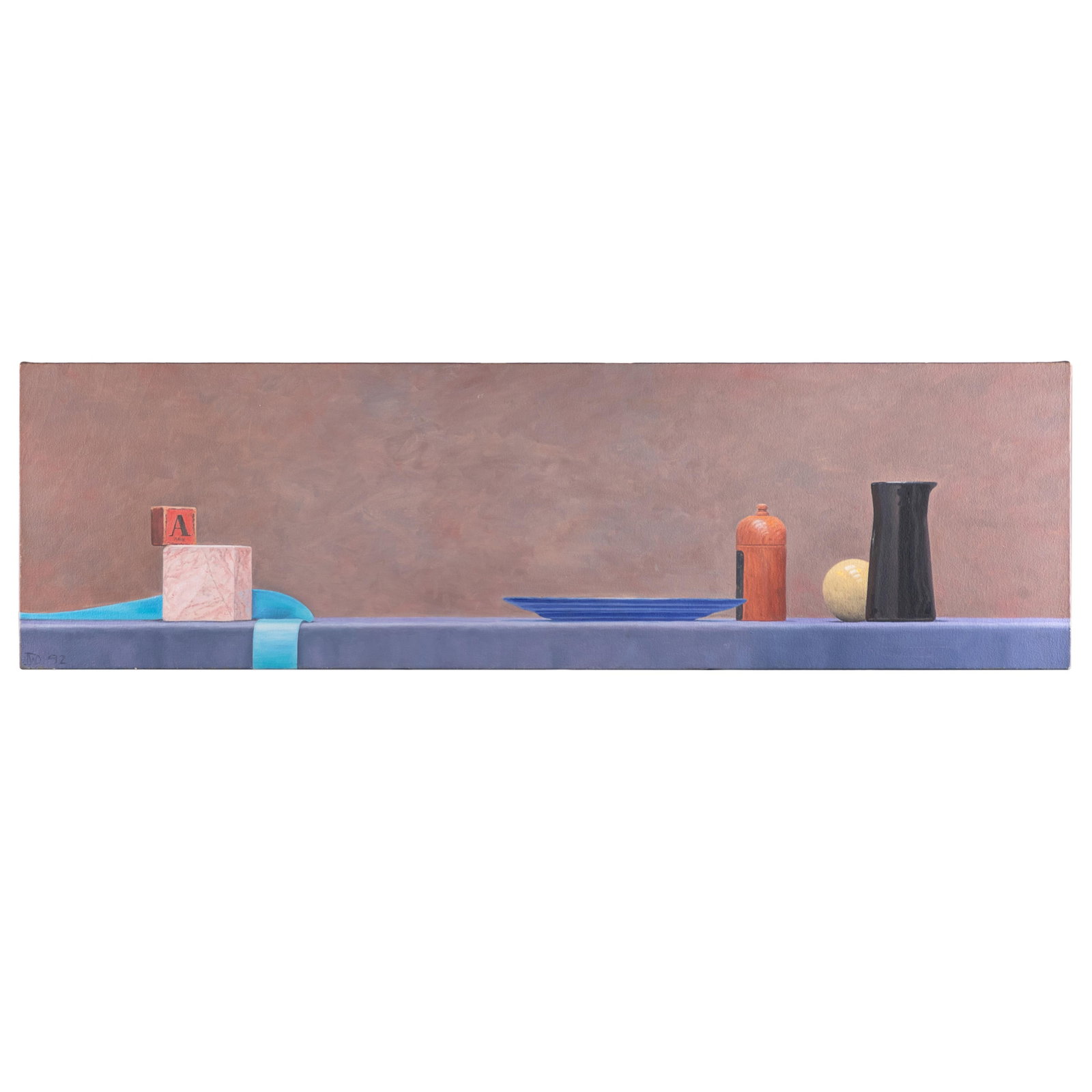 WIllard Dixon Still Life: WIllard Dixon Still Life 'Ark' Oil on canvas 49in (124cm) w 14in (36cm) Provenance: Hackett Freedman Gallery SF I have painted more landscapes during my career than I have still-lifes or portraits. I 