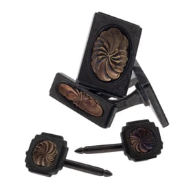 Gent's Sterling Silver Cufflinks with Shirt Studs, Georg Jensen