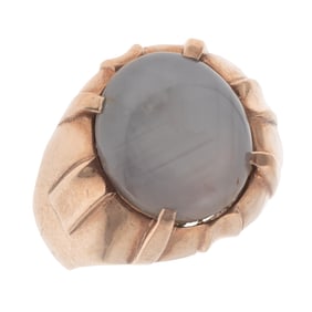 Modernist Star Sapphire, 10k Ring