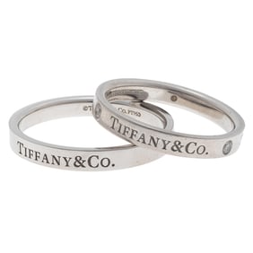 Pair of Tiffany & Co. Diamond, Platinum Rings