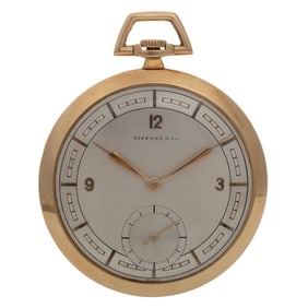 Art Deco Tiffany & Co. 14k Yellow Gold Pocket Watch