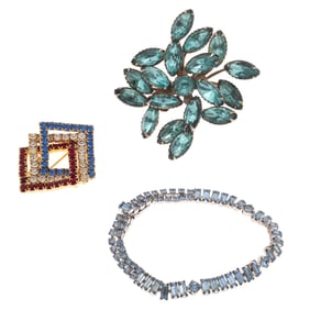 Collection of Rhinestone Jewelry including Kramer