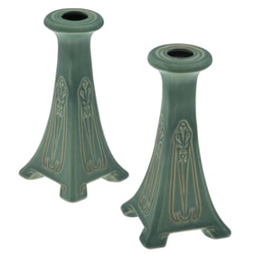Pair Rookwood Candlesticks