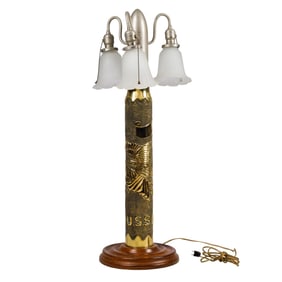 Trench Art lamp