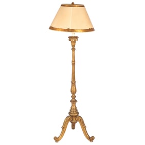 Continental Gilt and Gesso Altar Candlestick