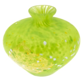 Art Glass Vase in the Style of Kyohei Fujita