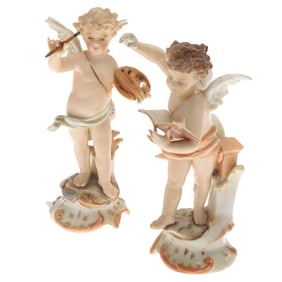 A Pair of Meissen Putti