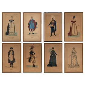 A Collection of Framed Prints of Napoleon and His Court