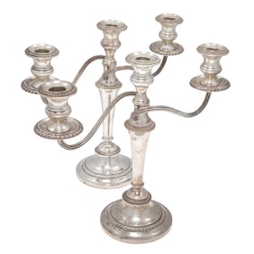 Pair Gorham Neoclassical Sterling Candelabra