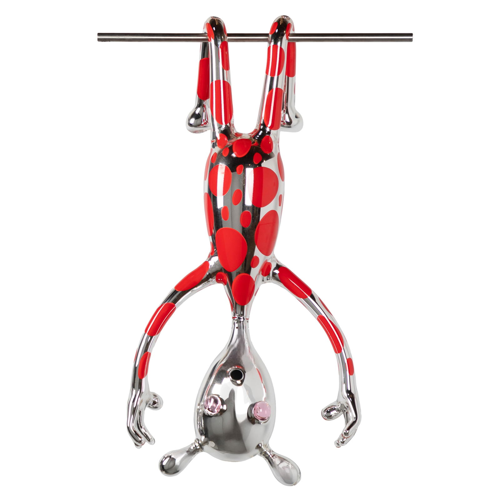 Massimo Lunardon (Italian, 21st Century): Massimo Lunardon (Italian, 21st Century)Glass SculptureAlien on a trapeze.From the Series 'Aliens from Venice'Figure 30in (76cm)with Trapeze 37in (94cm)Artist and designer Massimo Lunardon was born in