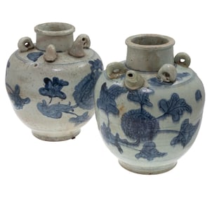 A Pair of Ming Dynasty Wine Jars