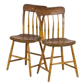 Bamboo Turned Windsor Side Chairs