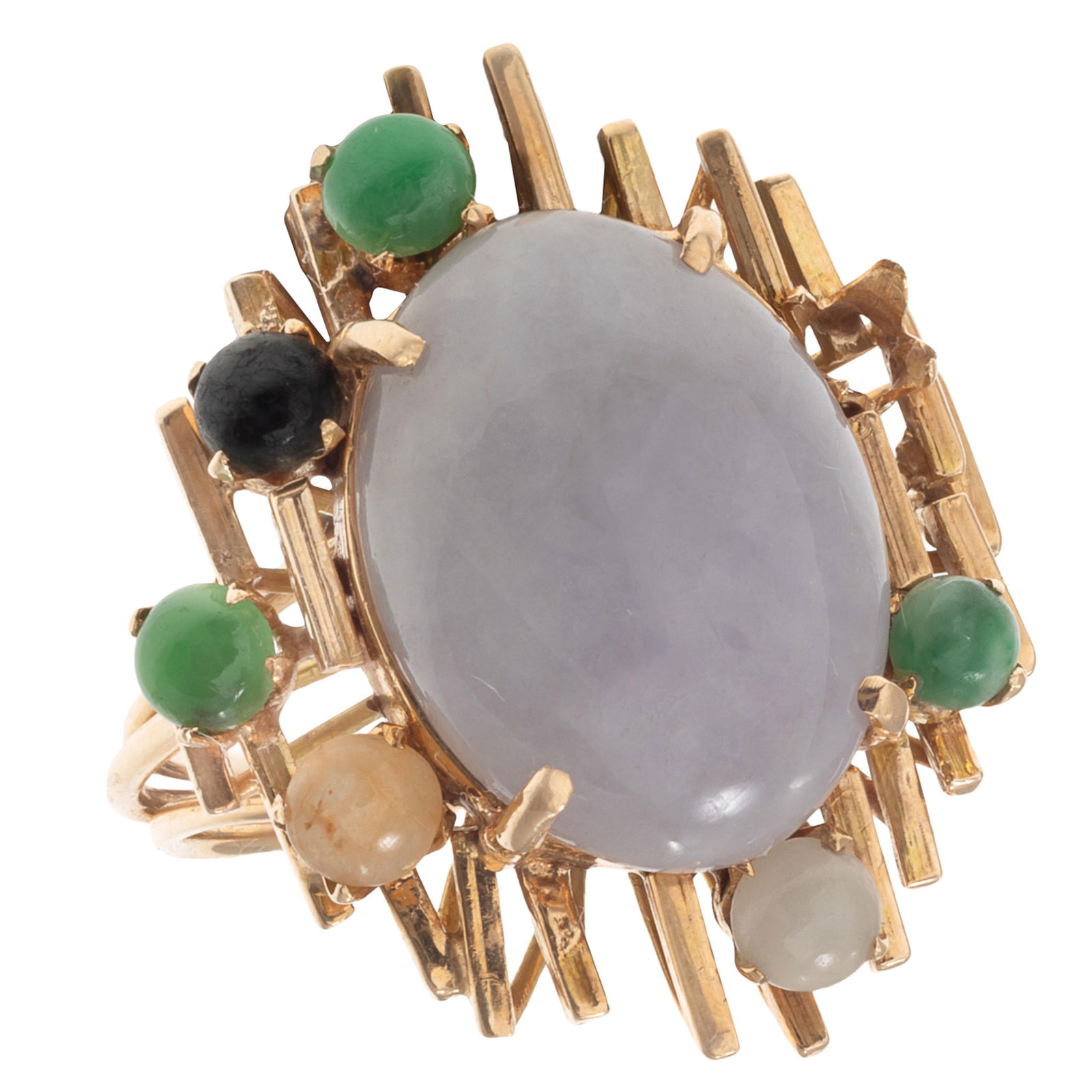 Modernist Jade, 14k Yellow Gold Ring (1 of 5)