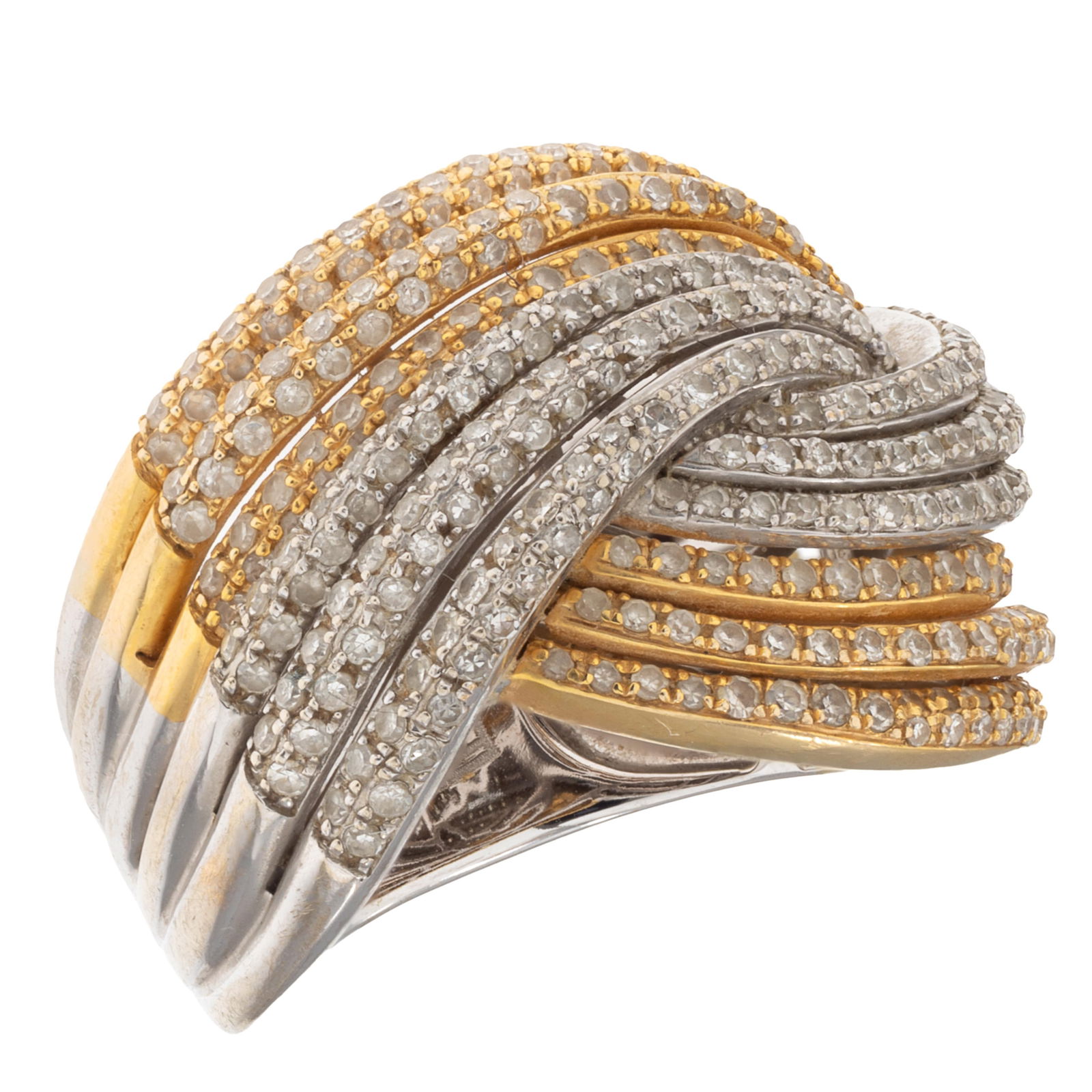 Diamond, 14k Yellow and White Gold Ring (1 of 5)
