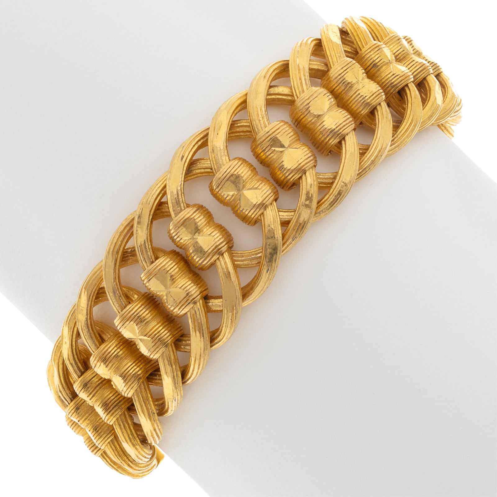 20k Yellow Gold Fancy Link Bracelet (1 of 4)