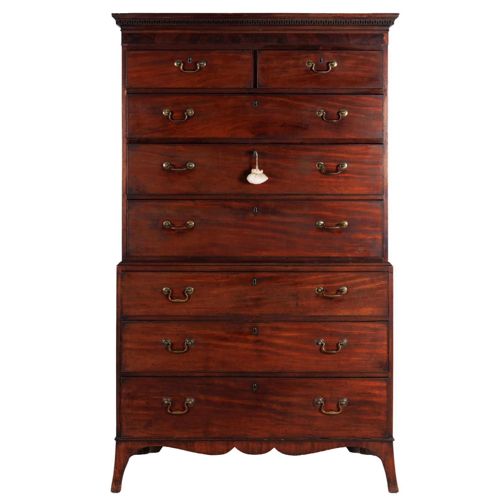 George III Mahogany High Chest of Drawers (1 of 7)