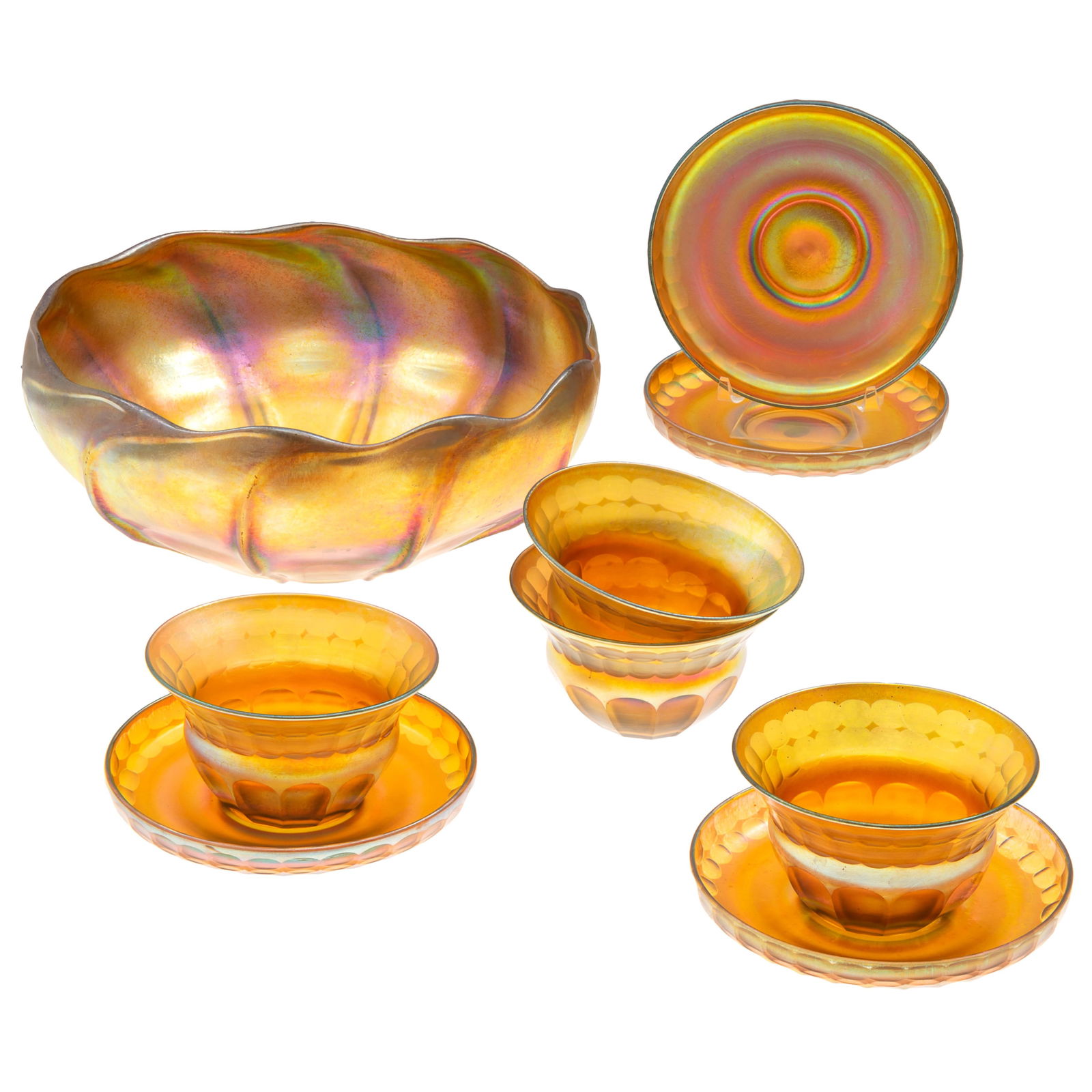 Tiffany Favrile Dessert Set (1 of 5)