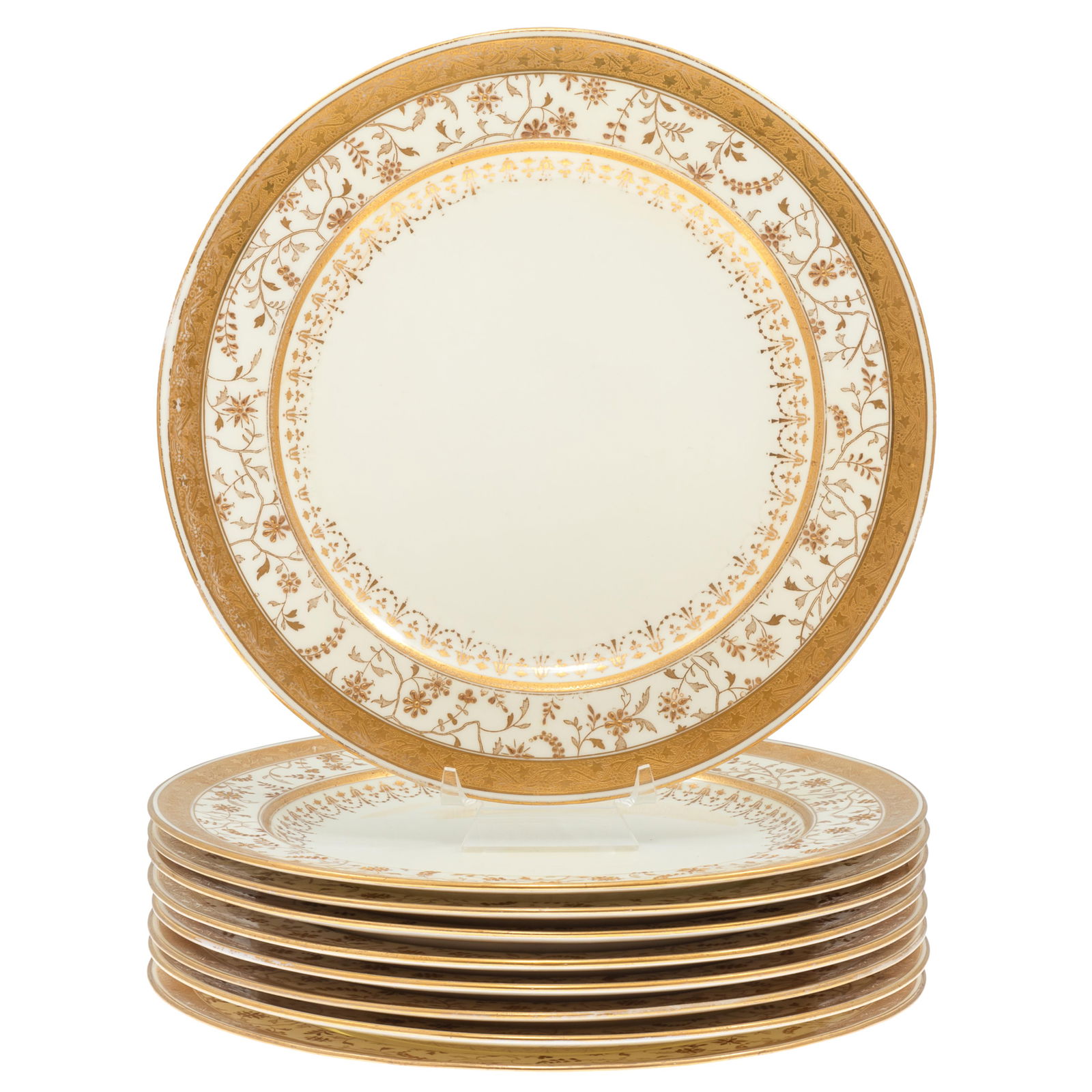 Set of Nine Minton Porcelain Plates for Tiffany (1 of 6)