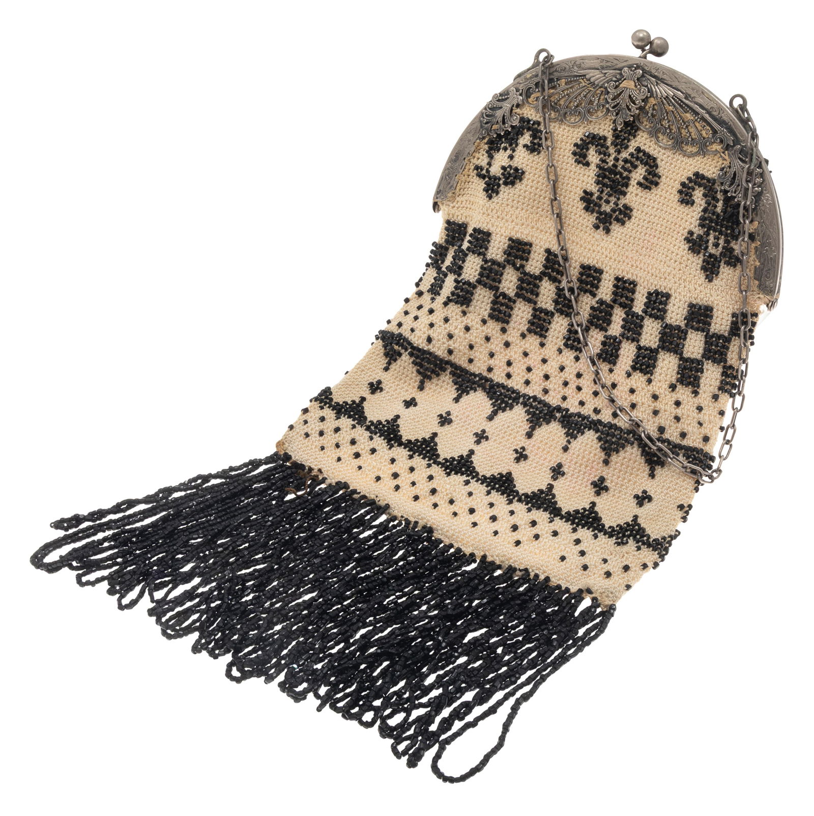 Art Deco Bead and Knit Evening Bag