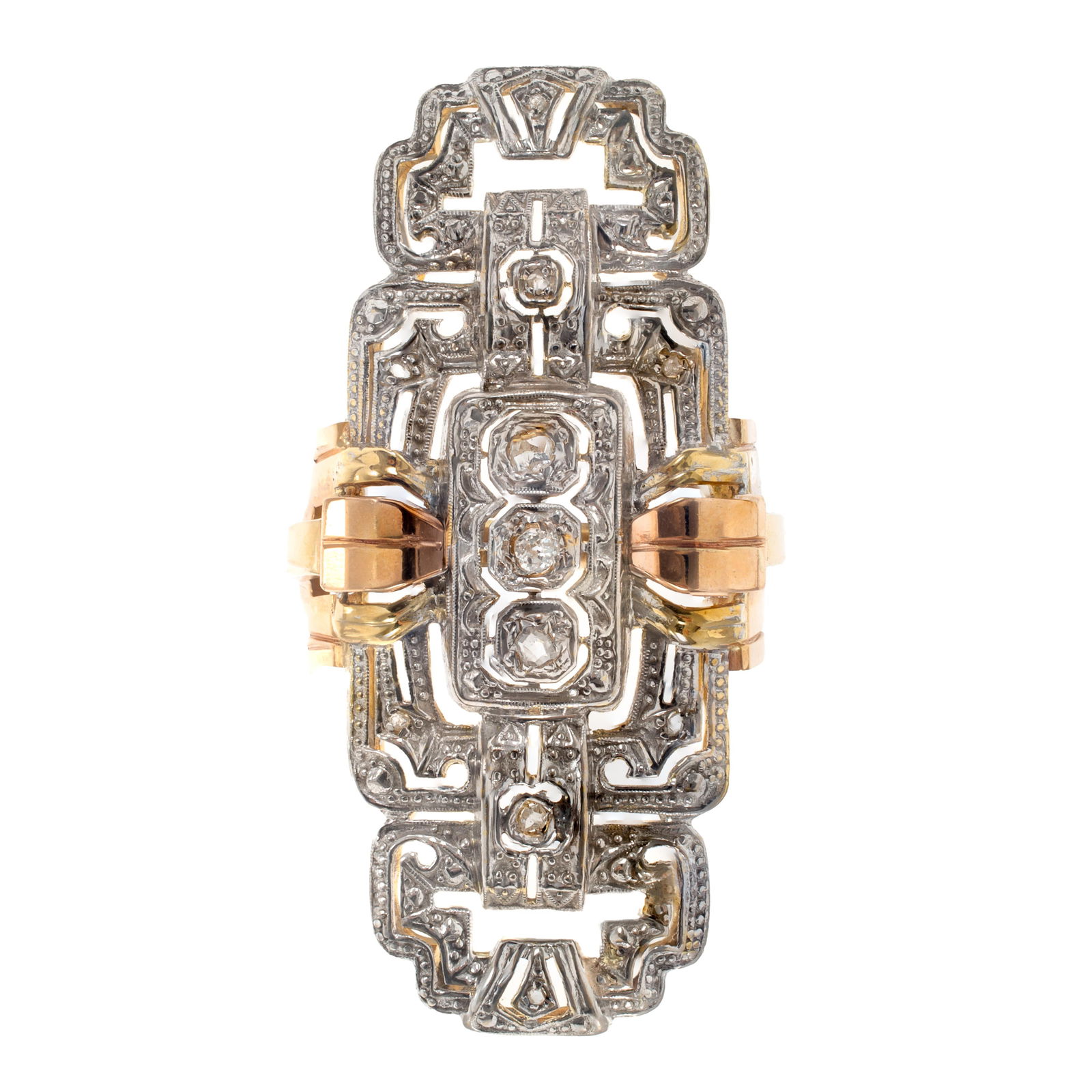 Art Deco Style Diamond, 18k Ring (1 of 6)